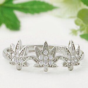 Hemp Ring, Size 6, Charmed Aroma Hemp Leaf Ring Collection